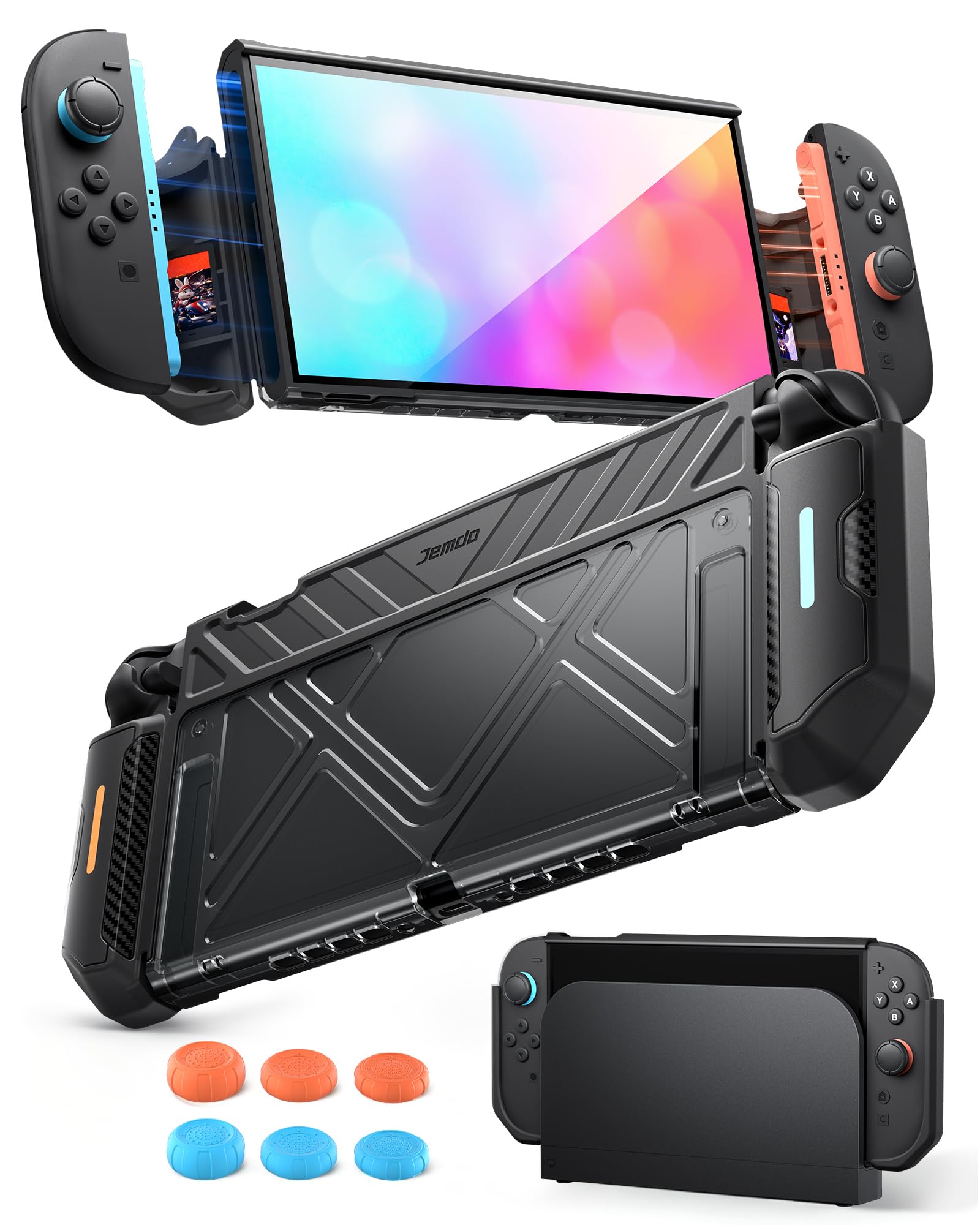 Amazon.com: Jemdo Dockable Protective Case for Switch 2 with 180